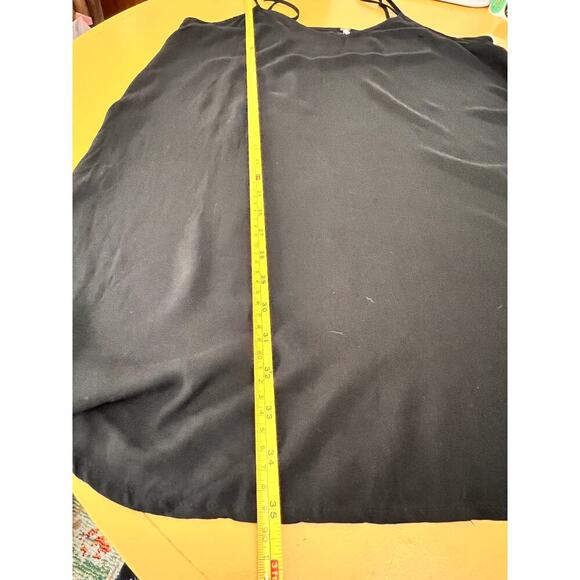 Free People Sheer Black Sleeveless V-Neck Slip Mini Dress Size Large NWOT - Picture 7 of 9